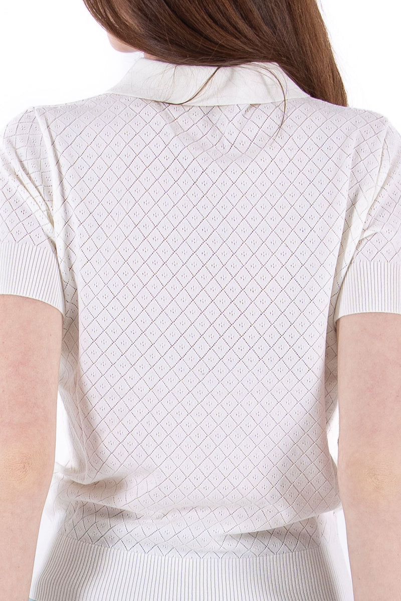 SS Pointelle Knit Polo
