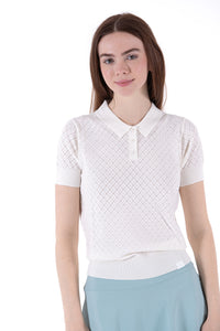 SS Pointelle Knit Polo