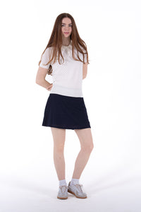 Stretch Eyelet Skirt
