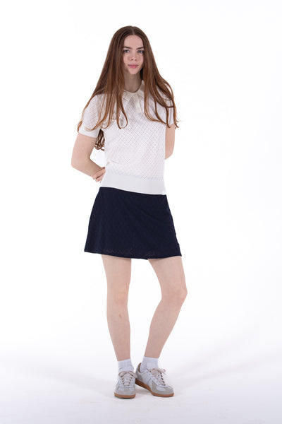 Stretch Eyelet Skirt