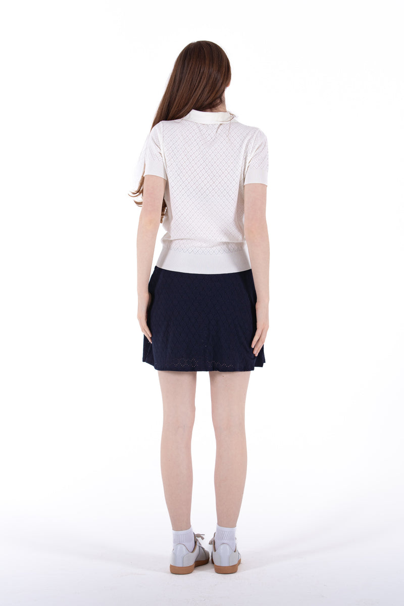 SS Pointelle Knit Polo