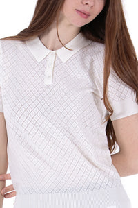 SS Pointelle Knit Polo