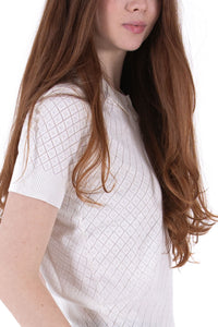 SS Pointelle Knit Polo