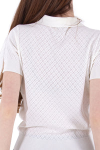 SS Pointelle Knit Polo