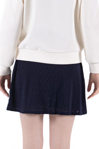 Stretch Eyelet Skirt