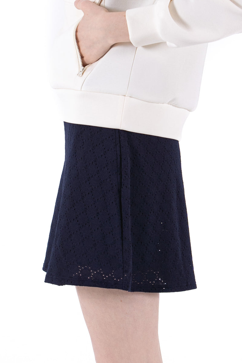 Stretch Eyelet Skirt