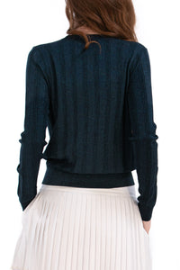 Lurex Cable Knit Sweater