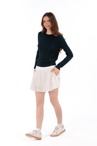 Lurex Cable Knit Sweater