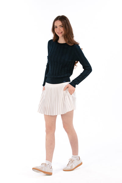 Lurex Cable Knit Sweater
