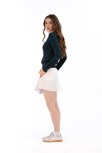 Lurex Cable Knit Sweater