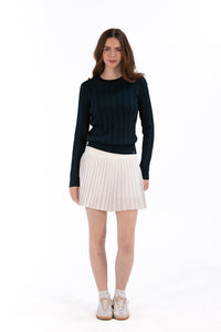 Lurex Cable Knit Sweater