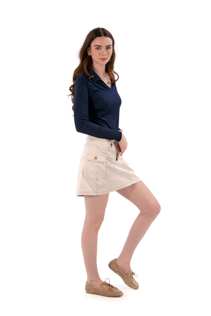 Cago Pocket Skirt Ecru