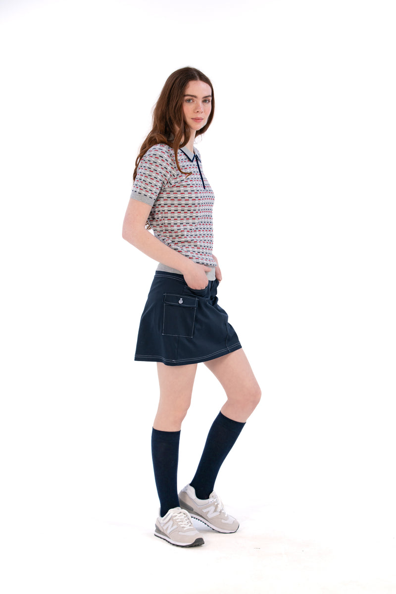 Cago Pocket Skirt Navy