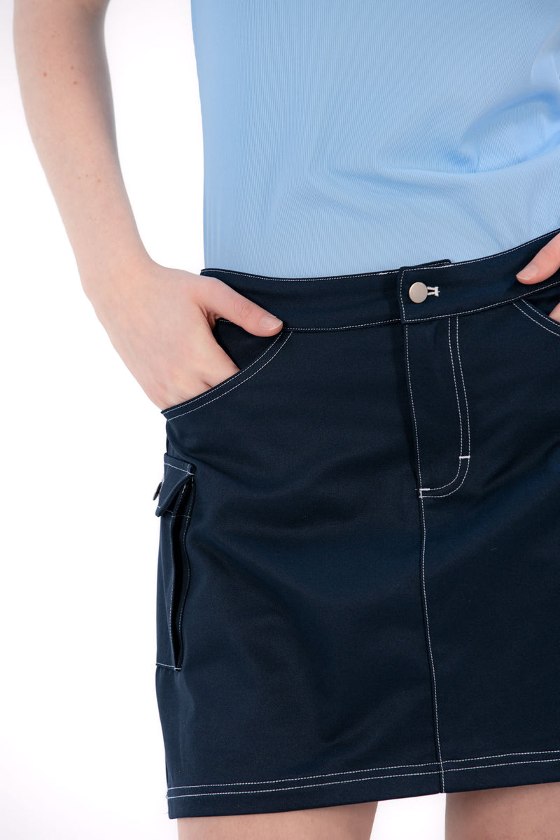 Cago Pocket Skirt Navy