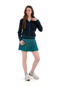 Women's Golf Cardigan Navy/Green Trim
