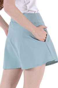 Seersucker A-Line Skirt