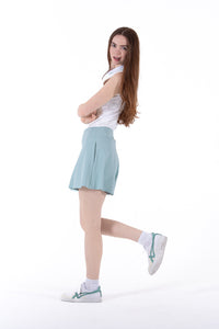 Seersucker A-Line Skirt