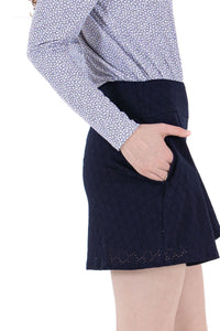 Stretch Eyelet Skirt