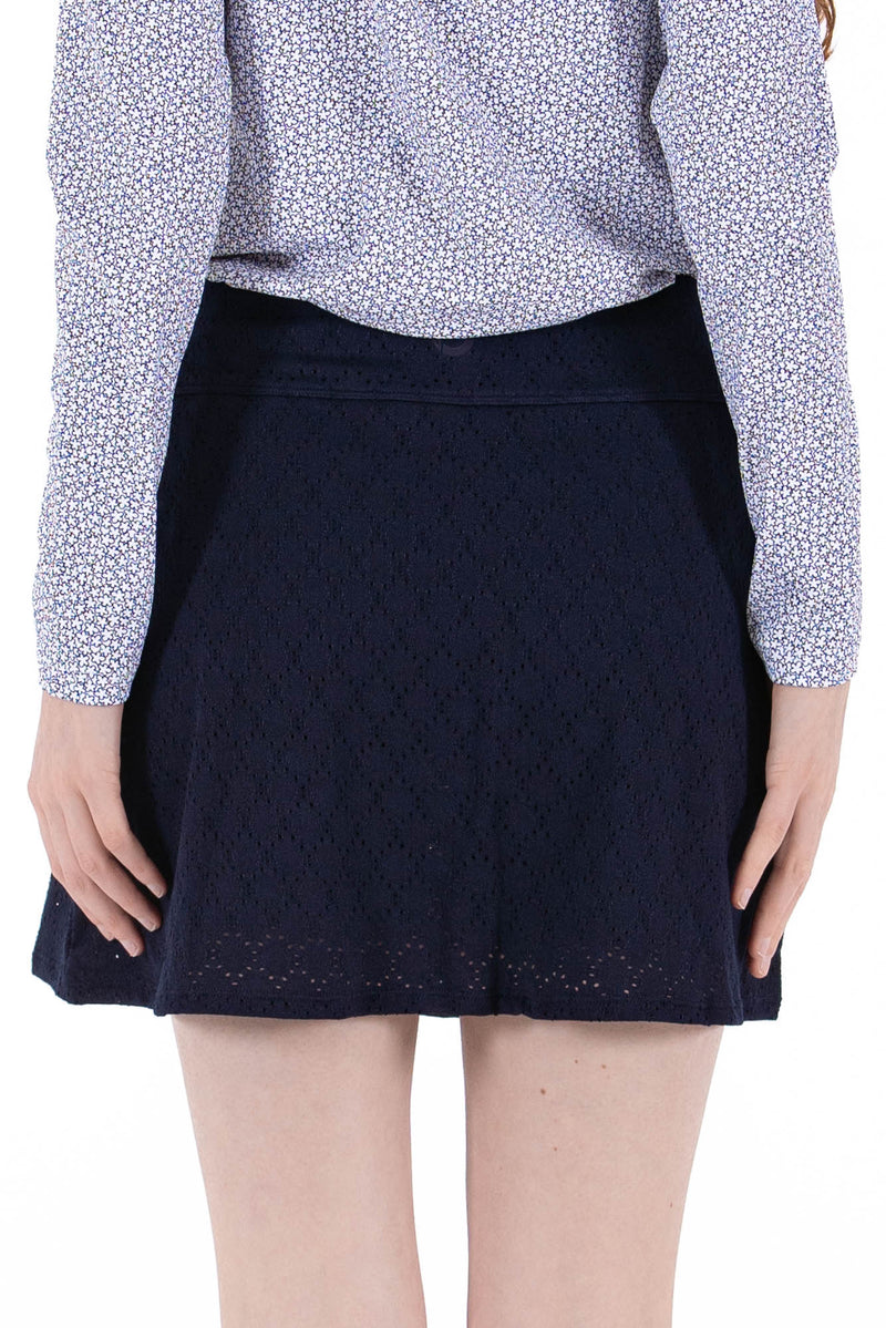 Stretch Eyelet Skirt