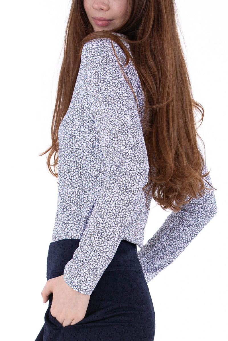 Rib LS Printed Polo