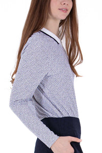 Rib LS Printed Polo