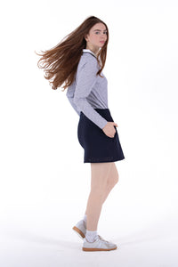 Stretch Eyelet Skirt