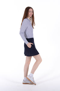 Stretch Eyelet Skirt