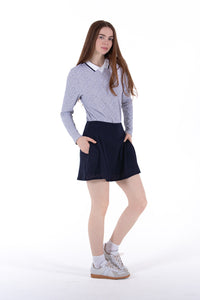 Rib LS Printed Polo