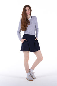 Stretch Eyelet Skirt