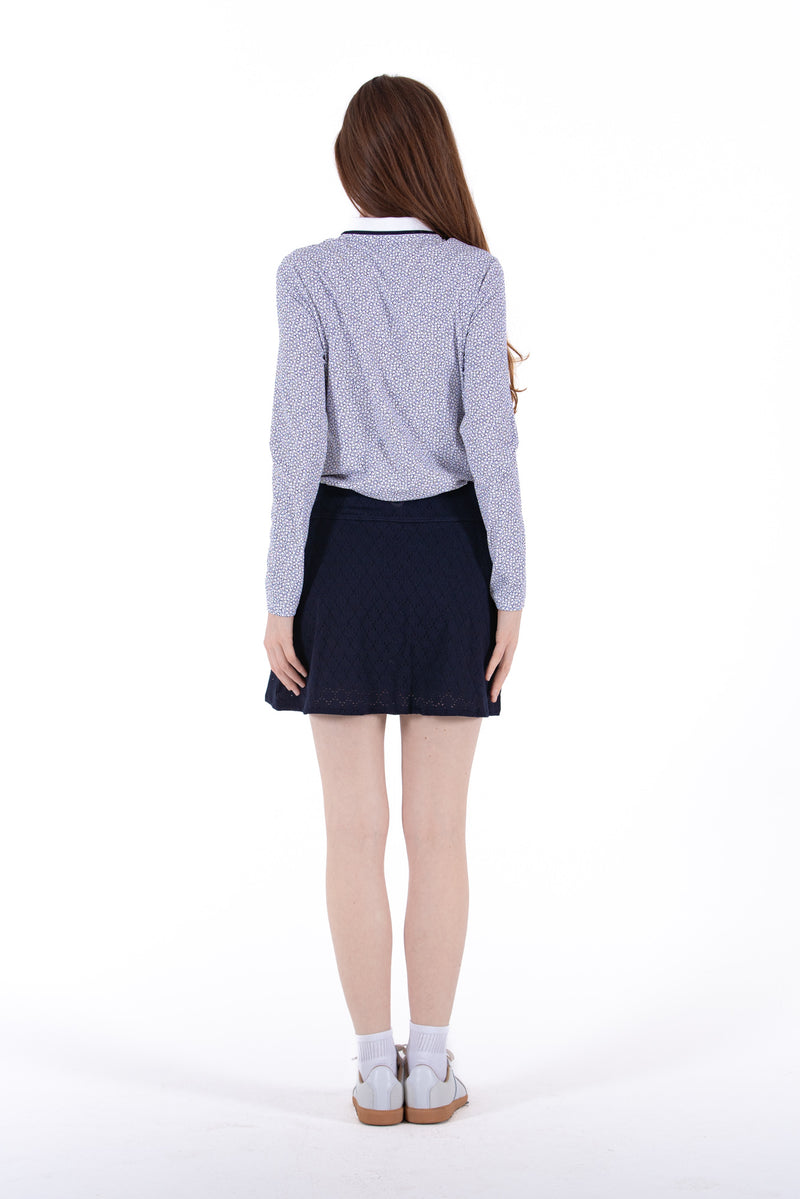 Stretch Eyelet Skirt