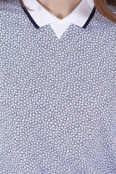 Rib LS Printed Polo