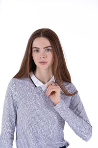 Rib LS Printed Polo