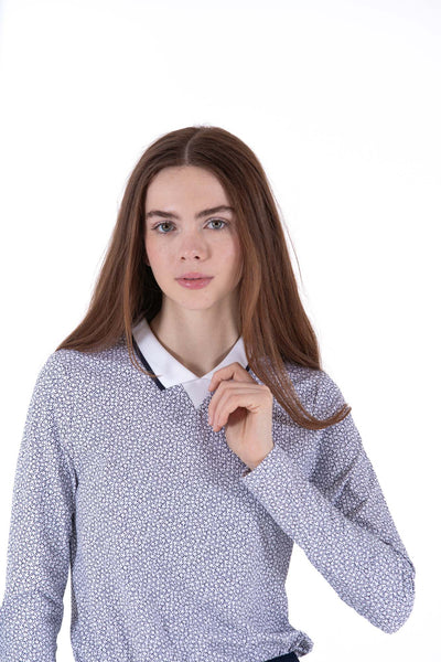 Rib LS Printed Polo