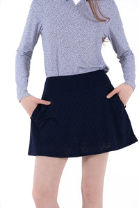Stretch Eyelet Skirt