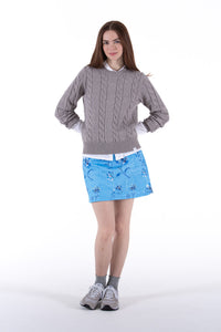 Moire Blue Floral