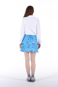 Moire Blue Floral