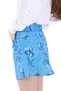 Moire Blue Floral