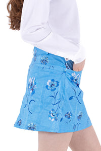 Moire Blue Floral