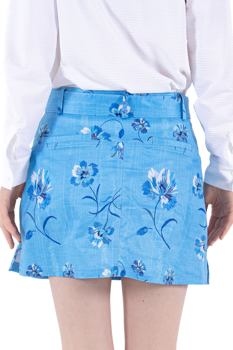 Moire Blue Floral