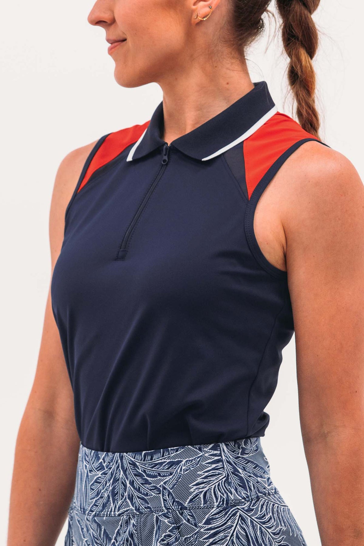 America SL Zip Front Polo