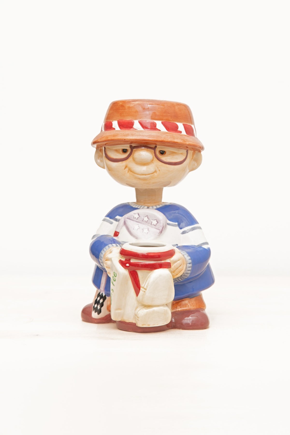 Vintage Golfer Bobble Head Vase