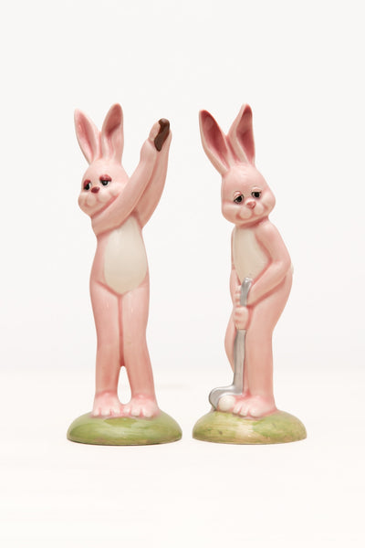 Vintage Golfing Rabbit Set