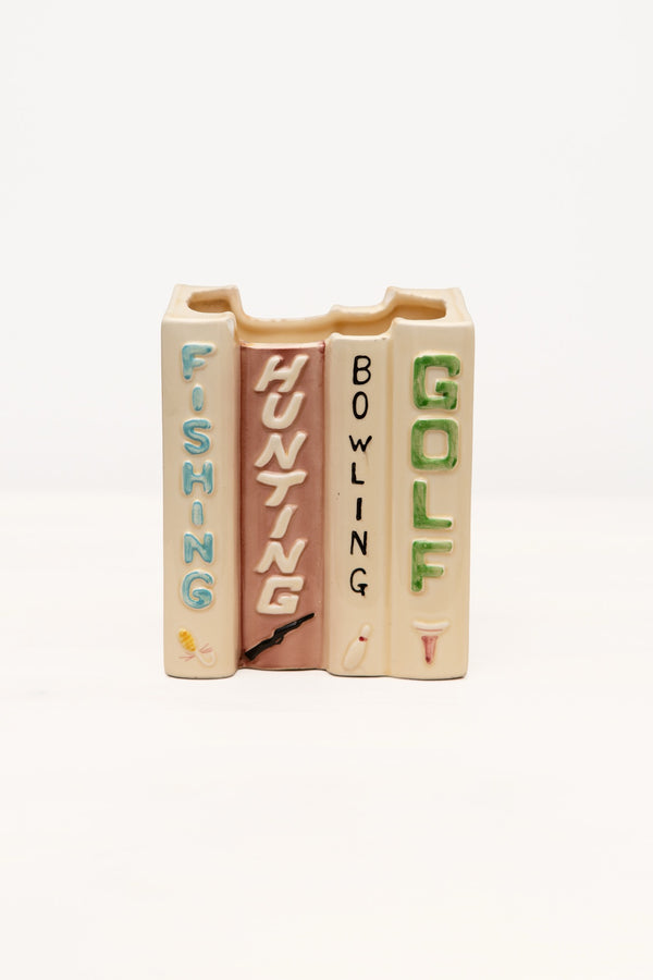Vintage Sports Book Planter