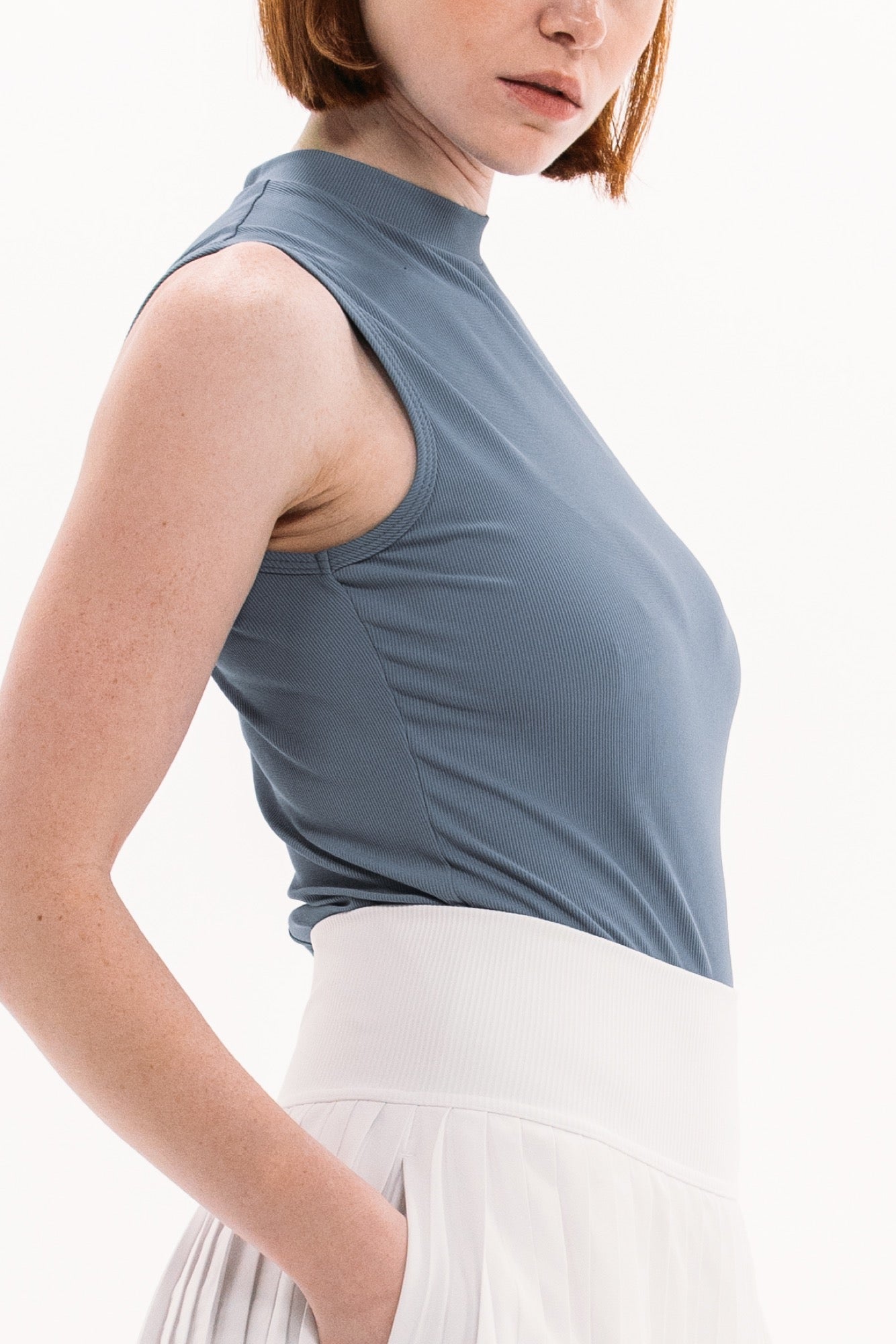 Rib SL Mock Neck Top – Foray Golf