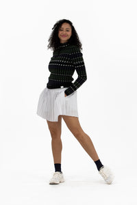 Rib LS Stripe Quarter Zip