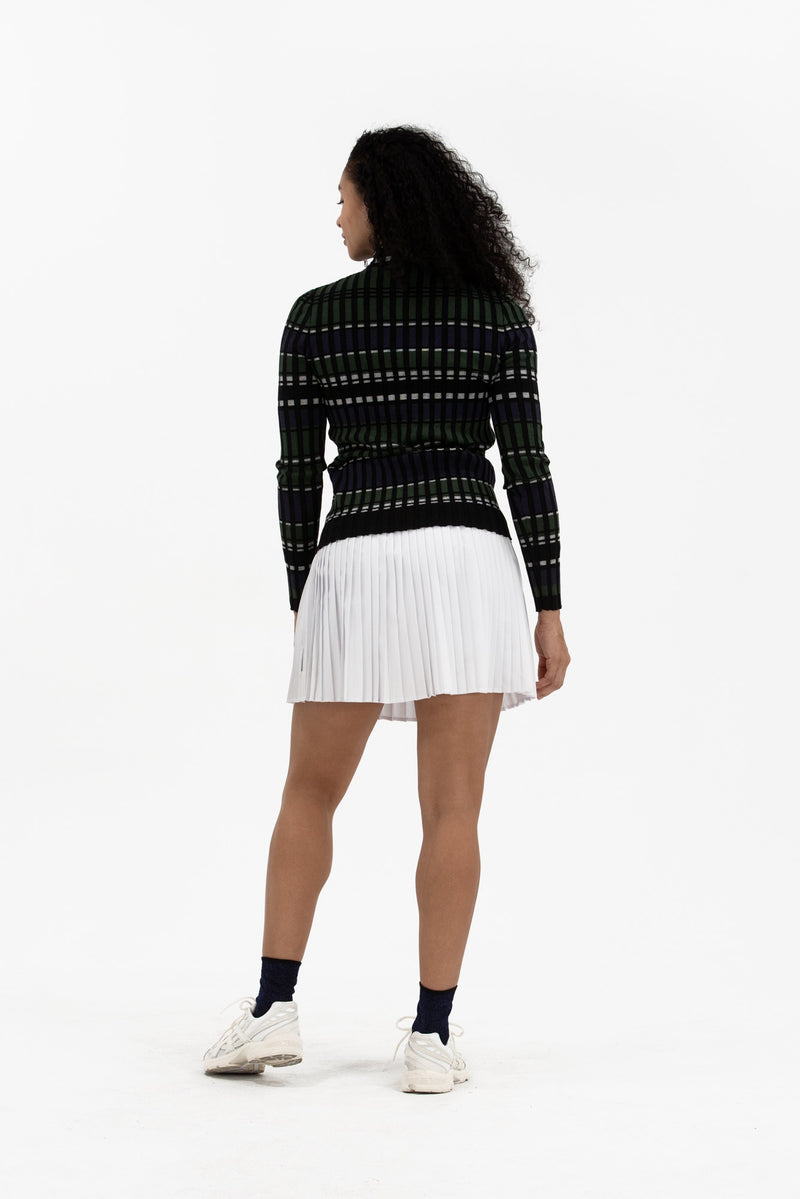 Rib LS Stripe Quarter Zip