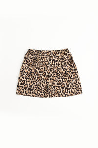 Leopard Zip Front Skirt