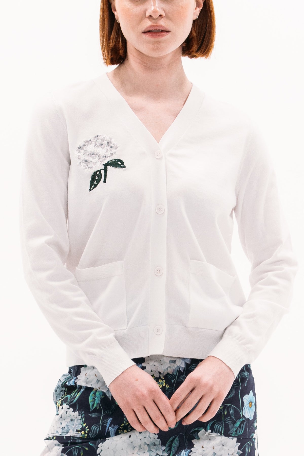 Hydrangea Embroidered Cardigan