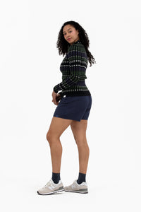 Rib LS Stripe Quarter Zip