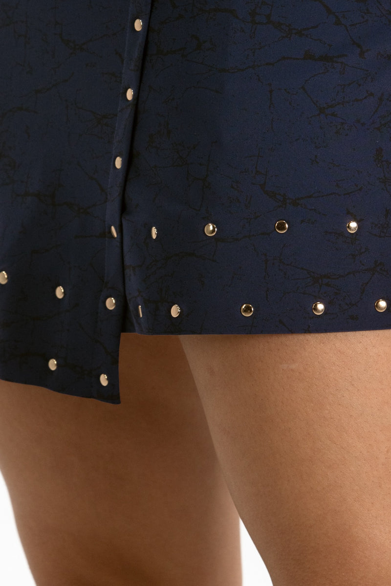Studded Wrap Skirt